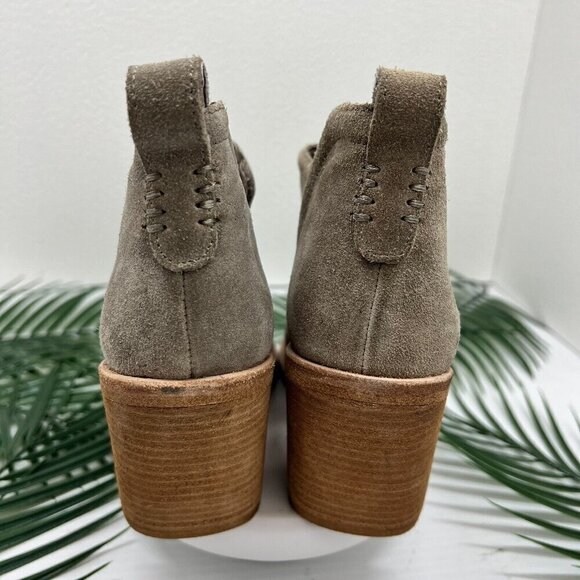 Jeffrey Campbell Cromwell Size 6.5 Suede Grey Cut Out Western Ankle Cutout Boot - Picture 7 of 14